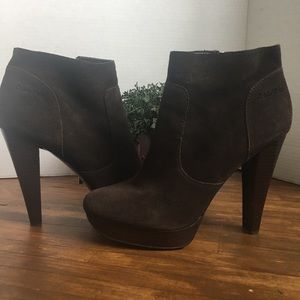 Calvin Klein Brown Suede Bootie